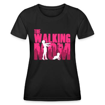 The walking Mom Halloween Zombie Mutter Mama Baby - Women's Functional T-Shirt - black - Front - AI Model Female 172 light (172cm)