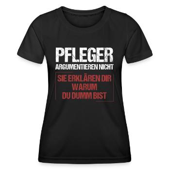 Les infirmières ne discutent pas - T-shirt sport Femme - noir - Devant - AI Model Female 172 light (172cm)
