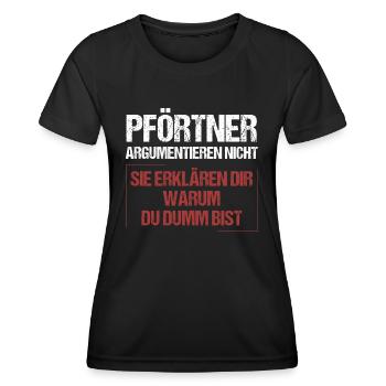 Gatekeepers don't argue - Women's Functional T-Shirt - black - Front - AI Model Female 172 light (172cm)