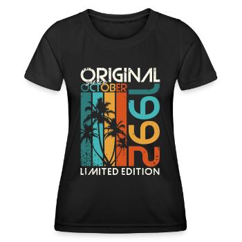 Octobre 1992 Cadeau d’anniversaire de naissance - T-shirt sport Femme - noir - Devant - AI Model Female 172 light (172cm)