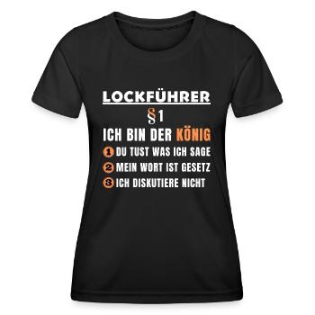 Lure Guide Gift - I'm the King - Women's Functional T-Shirt - black - Front - AI Model Female 172 light (172cm)
