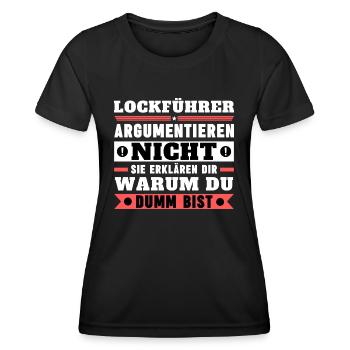 Lure leaders don't argue - Women's Functional T-Shirt - black - Front - AI Model Female 172 light (172cm)