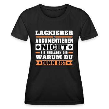 Painters don't argue - Women's Functional T-Shirt - black - Front - AI Model Female 172 light (172cm)