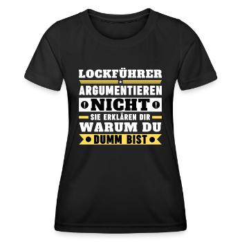 Lure leaders don't argue - Women's Functional T-Shirt - black - Front - AI Model Female 172 light (172cm)
