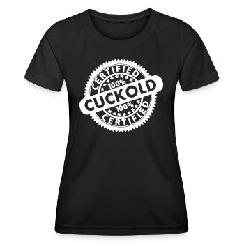 cuckold - Frauen Funktions-T-Shirt - Schwarz - Vorne - AI Model Female 172 light (172cm)