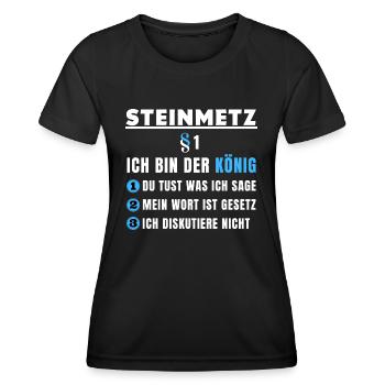 Stonemason Gift - I Am The King - Women's Functional T-Shirt - black - Front - AI Model Female 172 light (172cm)
