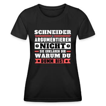 Tailors don't argue - Women's Functional T-Shirt - black - Front - AI Model Female 172 light (172cm)