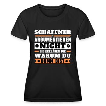 Conductors don't argue - Women's Functional T-Shirt - black - Front - AI Model Female 172 light (172cm)
