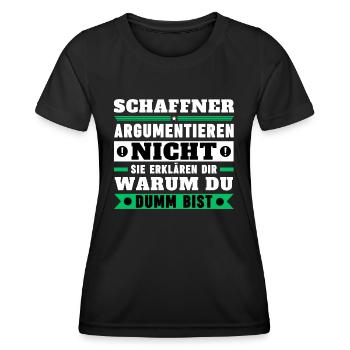 Les chefs d'orchestre ne discutent pas - T-shirt sport Femme - noir - Devant - AI Model Female 172 light (172cm)