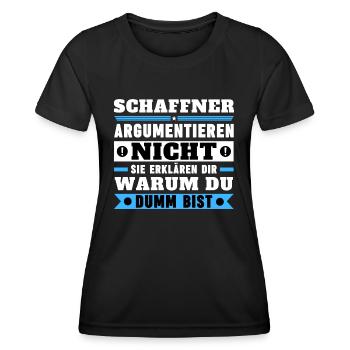 Conductors don't argue - Women's Functional T-Shirt - black - Front - AI Model Female 172 light (172cm)