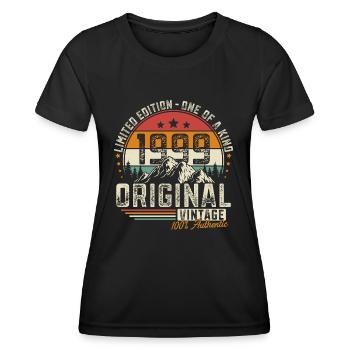 Vintage 1999 né Vintage cadeau d’anniversaire - T-shirt sport Femme - noir - Devant - AI Model Female 172 light (172cm)