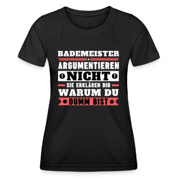 Lifeguards don't argue - Women's Functional T-Shirt - black - Front - AI Model Female 172 light (172cm)