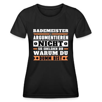 Lifeguards don't argue - Women's Functional T-Shirt - black - Front - AI Model Female 172 light (172cm)