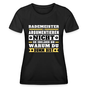 Lifeguards don't argue - Women's Functional T-Shirt - black - Front - AI Model Female 172 light (172cm)