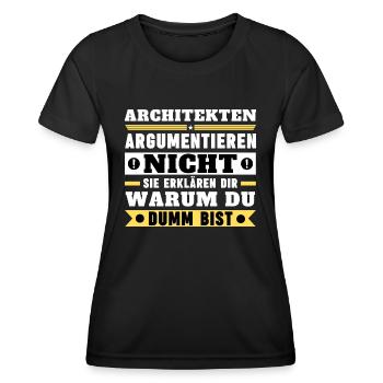 Architects don't argue - Women's Functional T-Shirt - black - Front - AI Model Female 172 light (172cm)