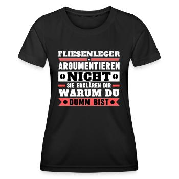 Tilers don't argue - Women's Functional T-Shirt - black - Front - AI Model Female 172 light (172cm)