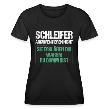 Grinders don't argue - Women's Functional T-Shirt - black - Front - AI Model Female 172 light (172cm)