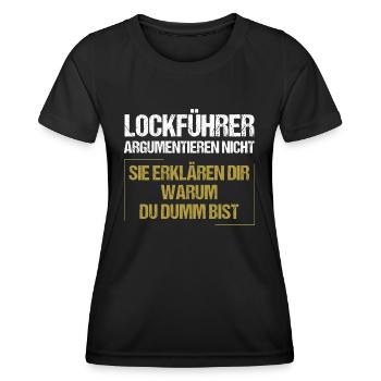 Lure leaders don't argue - Women's Functional T-Shirt - black - Front - AI Model Female 172 light (172cm)