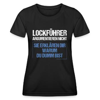 Lure leaders don't argue - Women's Functional T-Shirt - black - Front - AI Model Female 172 light (172cm)