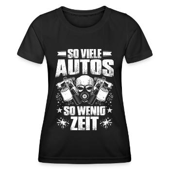 Fahrzeuglackierer Lackierer Fahrzeuglackiererin - Frauen Funktions-T-Shirt - Schwarz - Vorne - AI Model Female 172 light (172cm)