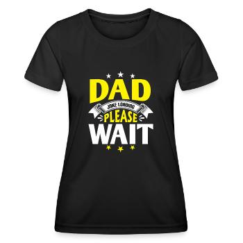 Dad Joke loading Soyez la chemise de papa Idée cadeau - T-shirt sport Femme - noir - Devant - AI Model Female 172 light (172cm)