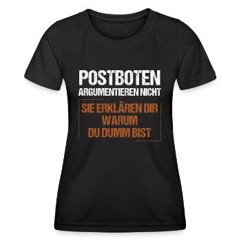 Postmen don't argue - Women's Functional T-Shirt - black - Front - AI Model Female 172 light (172cm)
