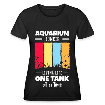 Aquaristik Aquarianer Fischzucht - Frauen Funktions-T-Shirt - Schwarz - Vorne - AI Model Female 172 light (172cm)