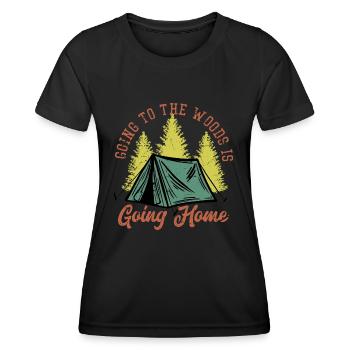 Wälder - Frauen Funktions-T-Shirt - Schwarz - Vorne - AI Model Female 172 light (172cm)