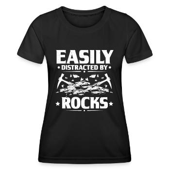 Géologie Géologue Géologue Géologue Géologue Géologie Géologie - T-shirt sport Femme - noir - Devant - AI Model Female 172 light (172cm)