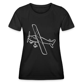 Modèle d’avion télécommandé - T-shirt sport Femme - noir - Devant - AI Model Female 172 light (172cm)