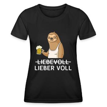 Lieber Voll als Liebevoll Bier - Frauen Funktions-T-Shirt - Schwarz - Vorne - AI Model Female 172 light (172cm)