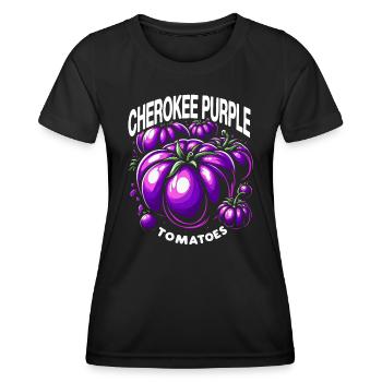 Cherokee Purple Tomaten - Frauen Funktions-T-Shirt - Schwarz - Vorne - AI Model Female 172 light (172cm)