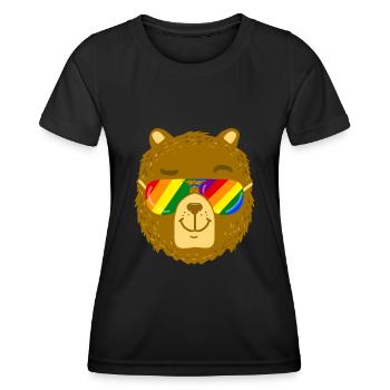 LGBT Gay Pride Ours Gay Pride - T-shirt sport Femme - noir - Devant - AI Model Female 172 light (172cm)