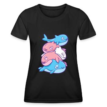 Trans Pride Orca Transgender - Women's Functional T-Shirt - black - Front - AI Model Female 172 light (172cm)