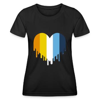 Dripping Heart Aroace Pride - Women's Functional T-Shirt - black - Front - AI Model Female 172 light (172cm)