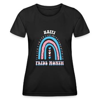 Happy Pride Month Trans Boho Regenbogen - Frauen Funktions-T-Shirt - Schwarz - Vorne - AI Model Female 172 light (172cm)