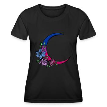 Bisexual Moon LGBT Bisexual Pride - Women's Functional T-Shirt - black - Front - AI Model Female 172 light (172cm)