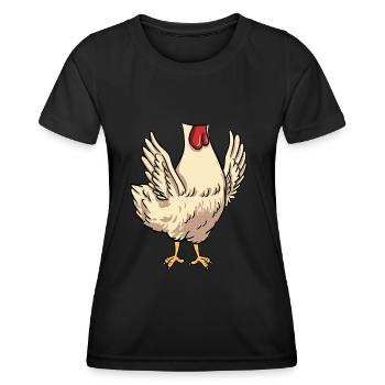 Costume de poulet sans tête Halloween - T-shirt sport Femme - noir - Devant - AI Model Female 172 light (172cm)