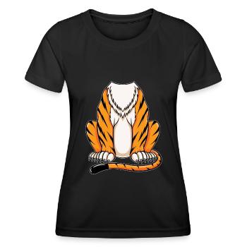 Costume de tigre sans tête Halloween - T-shirt sport Femme - noir - Devant - AI Model Female 172 light (172cm)