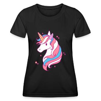Trans Pride Unicorn LGBT Trans Ally - Women's Functional T-Shirt - black - Front - AI Model Female 172 light (172cm)