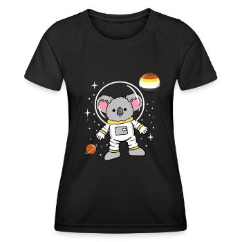 Koala Astronaut Gay Bear Pride - Frauen Funktions-T-Shirt - Schwarz - Vorne - AI Model Female 172 light (172cm)