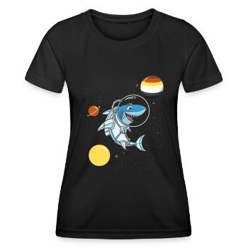 Hai Astronaut Gay Bear Pride - Frauen Funktions-T-Shirt - Schwarz - Vorne - AI Model Female 172 light (172cm)