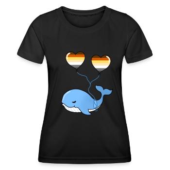 Wal Herzballon Gay Bear - Frauen Funktions-T-Shirt - Schwarz - Vorne - AI Model Female 172 light (172cm)