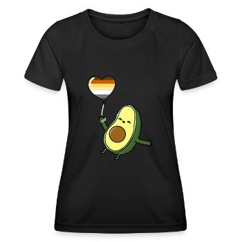 Avocado Ballon Gay Bear - Frauen Funktions-T-Shirt - Schwarz - Vorne - AI Model Female 172 light (172cm)