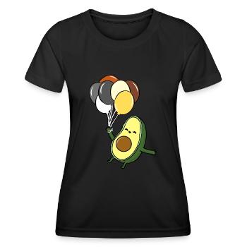 Avocado Ballon Gay Bear Pride - Frauen Funktions-T-Shirt - Schwarz - Vorne - AI Model Female 172 light (172cm)