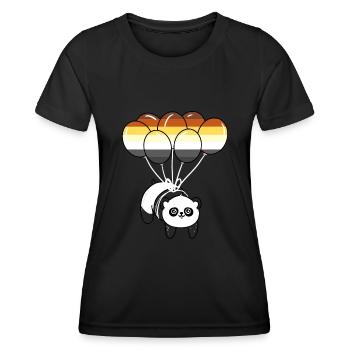 Panda Ballon Gay Bear Pride - Frauen Funktions-T-Shirt - Schwarz - Vorne - AI Model Female 172 light (172cm)