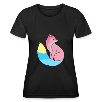 Genderflux Fuchs Fierté Genderflux - T-shirt sport Femme - noir - Devant - AI Model Female 172 light (172cm)