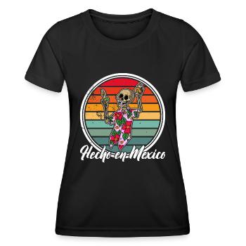 Mexiko Sommer Reise Tequila Strand Urlaub - Frauen Funktions-T-Shirt - Schwarz - Vorne - AI Model Female 172 light (172cm)
