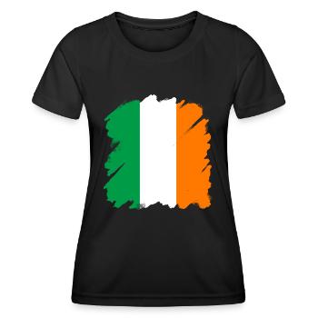 Ireland Flag Vintage Irish Flag Dublin - Women's Functional T-Shirt - black - Front - AI Model Female 172 light (172cm)