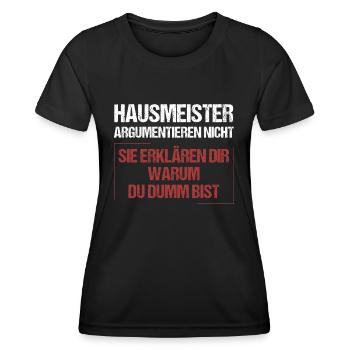 Caretakers don't argue - Women's Functional T-Shirt - black - Front - AI Model Female 172 light (172cm)